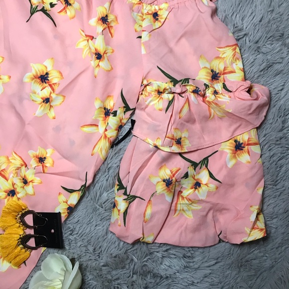 :::SALE::: Floral pink dress - Picture 4 of 6